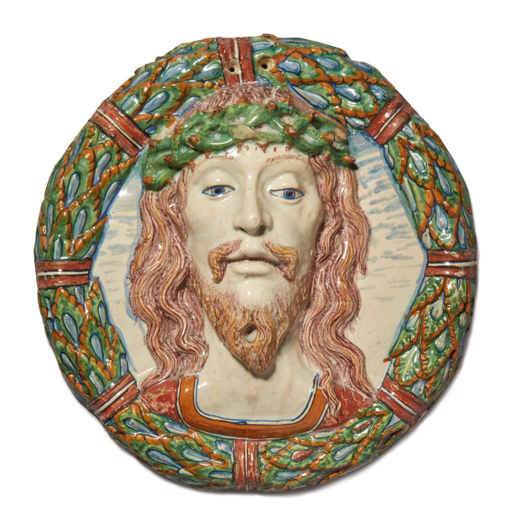View full screen - View 1 of Lot 739. Relief Roundel with the head of Christ.