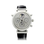 REFERENCE 3751 DA VINCI PERPETUAL RATTRAPANTE A LIMITED EDITION PLATINUM AUTOMATIC PERPETUAL CALENDAR SPLIT SECONDS CHRONOGRAPH WRISTWATCH WITH MOON PHASES AND YEAR DISPLAY, CIRCA 1998