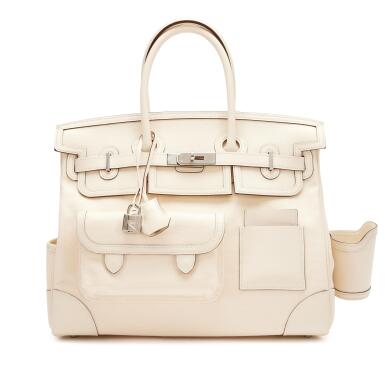 View full screen - View 1 of Lot 16. Limited Edition Nata Toile Goeland and Swift Cargo Birkin 35 Palladium Hardware, 2021.