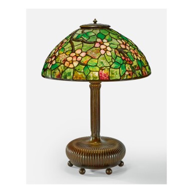 View full screen - View 1 of Lot 6. TIFFANY STUDIOS | "APPLE BLOSSOM" TABLE LAMP.