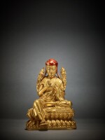 A Gilt Copper Alloy Figure of A Sakya Lama, Tibet, 17th Century