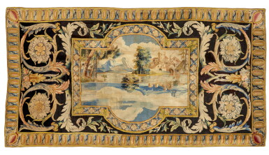 View full screen - View 1 of Lot 49. A Royal Louis XIV Savonnerie Fragmentary Carpet, Circa 1668-1688.