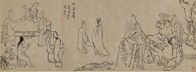 View full screen - View 1 of Lot 2531. Su Renshan 1814-1850 蘇仁山 | Scholar Gathering 漢濂王褘纂修元史圖.