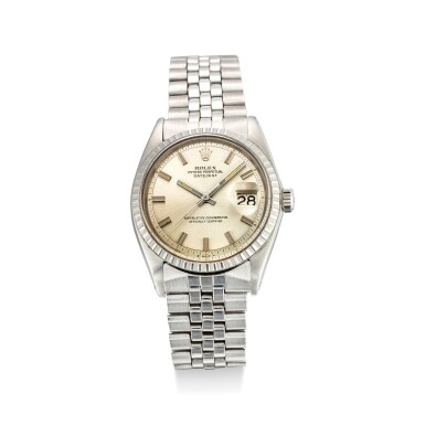 View full screen - View 1 of Lot 608. ROLEX | DATEJUST REFERENCE 1603 A STAINLESS STEEL WRISTWATCH WITH DATE AND BRACELET, CIRCA 1969.