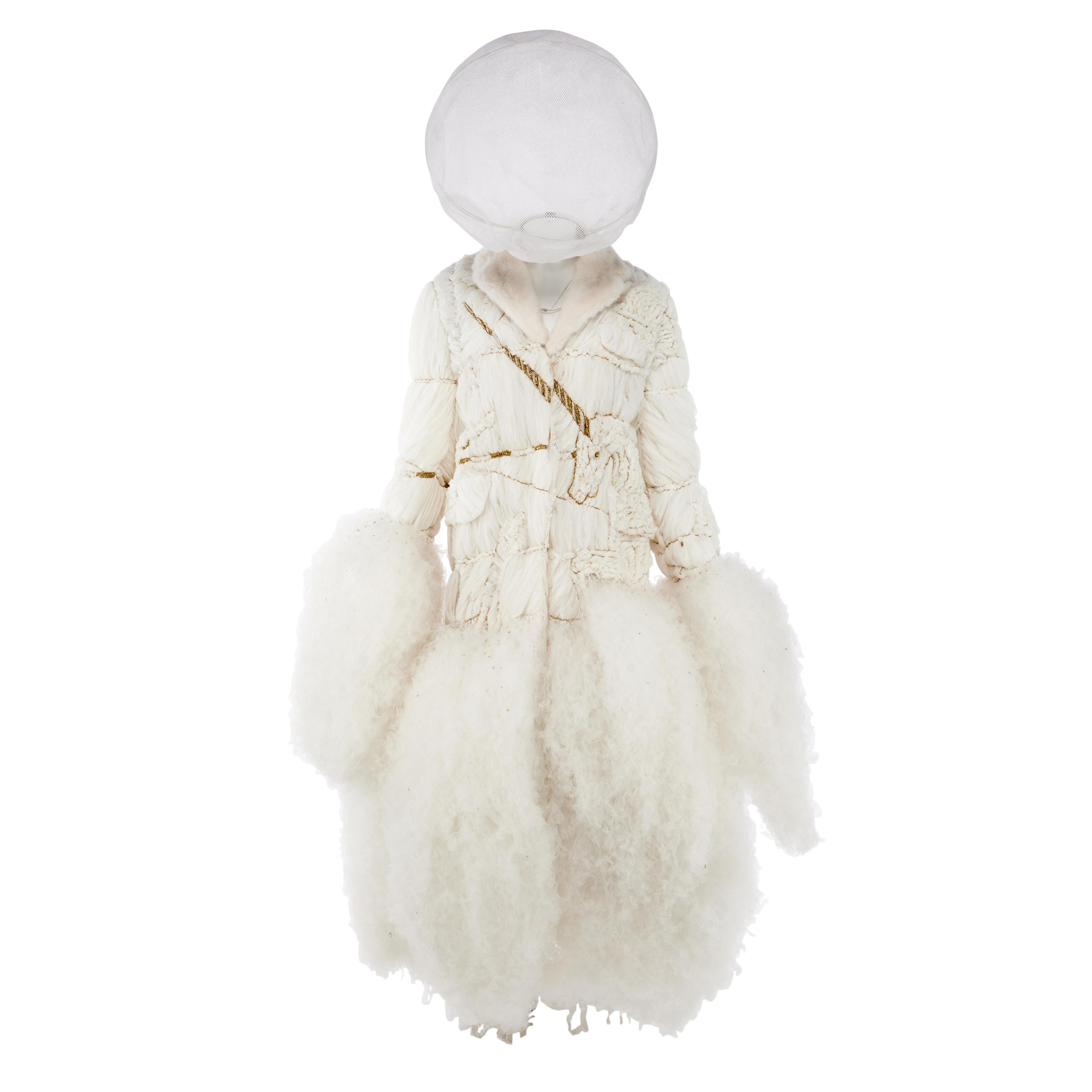 thom browne wedding dress here comes the bride behind the scenes at the thom browne couture 2023 show. grace elizabeth wears a tailored white dress with transparent radial stitch beadwork throughout and a ten-foot