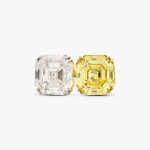 Fancy Intense Yellow Diamond and Diamond Ring 寶格麗 5.70 克拉 濃彩黃色鑽石 及 7.11克拉 方形 G色 鑽石 戒指