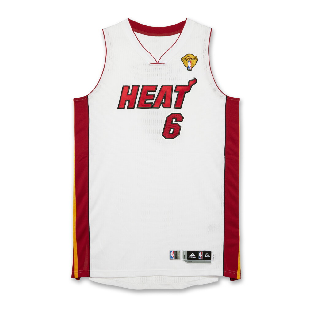 View full screen - View 1 of Lot 9. LeBron James Miami Heat 2011 NBA Finals Game Worn Edition Jersey | Game 2.