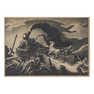 View full screen - View 1 of Lot 67. THOMAS HART BENTON | WRECK OF THE OL' 97 (FATH 63).