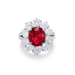 Ruby and Diamond Ring | 5.02克拉 天然 「莫桑比克」未經加熱 紅寶石 配 鑽石 戒指