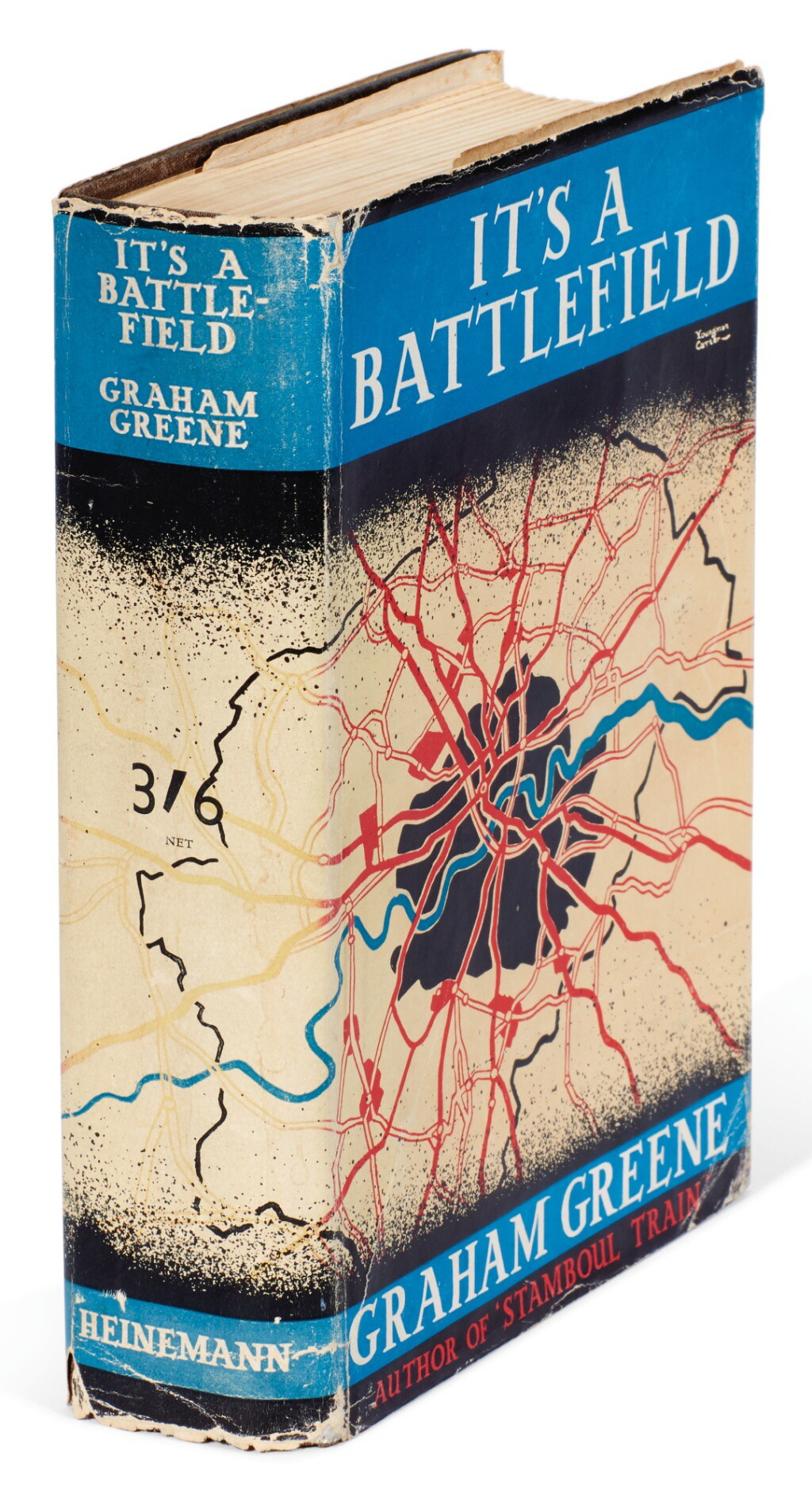 View full screen - View 1 of Lot 120. GREENE | It's a Battlefield, 1934, dust-jacket,.