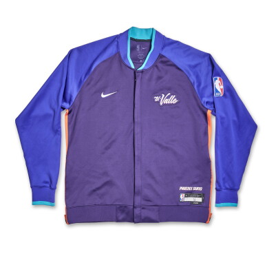 View full screen - View 1 of Lot 24. Kevin Durant Phoenix Suns 2023-2024 Game Worn City Edition Warmup Top and Game Issued Pants | Matched to 2 Games.
