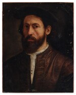Portrait of a man in a brown tunic