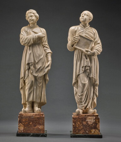 View full screen - View 1 of Lot 79. Italian, possibly Naples, late 18th century | Pair of Chinoiserie Figures.