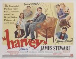HARVEY (1950) TITLE CARD, US, SIGNED BY JAMES STEWART, "HARVEY" AND JESSE WHITE