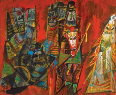 View full screen - View 1 of Lot 3062. 林風眠 Lin Fengmian | 鬧天宮 The Monkey King.