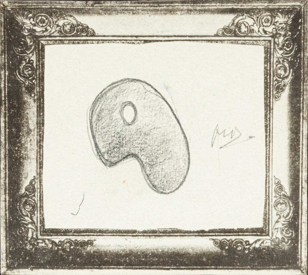 View full screen - View 1 of Lot 122. La Palette, 1973. Dessin au crayon monogrammé à droite. Encadré..