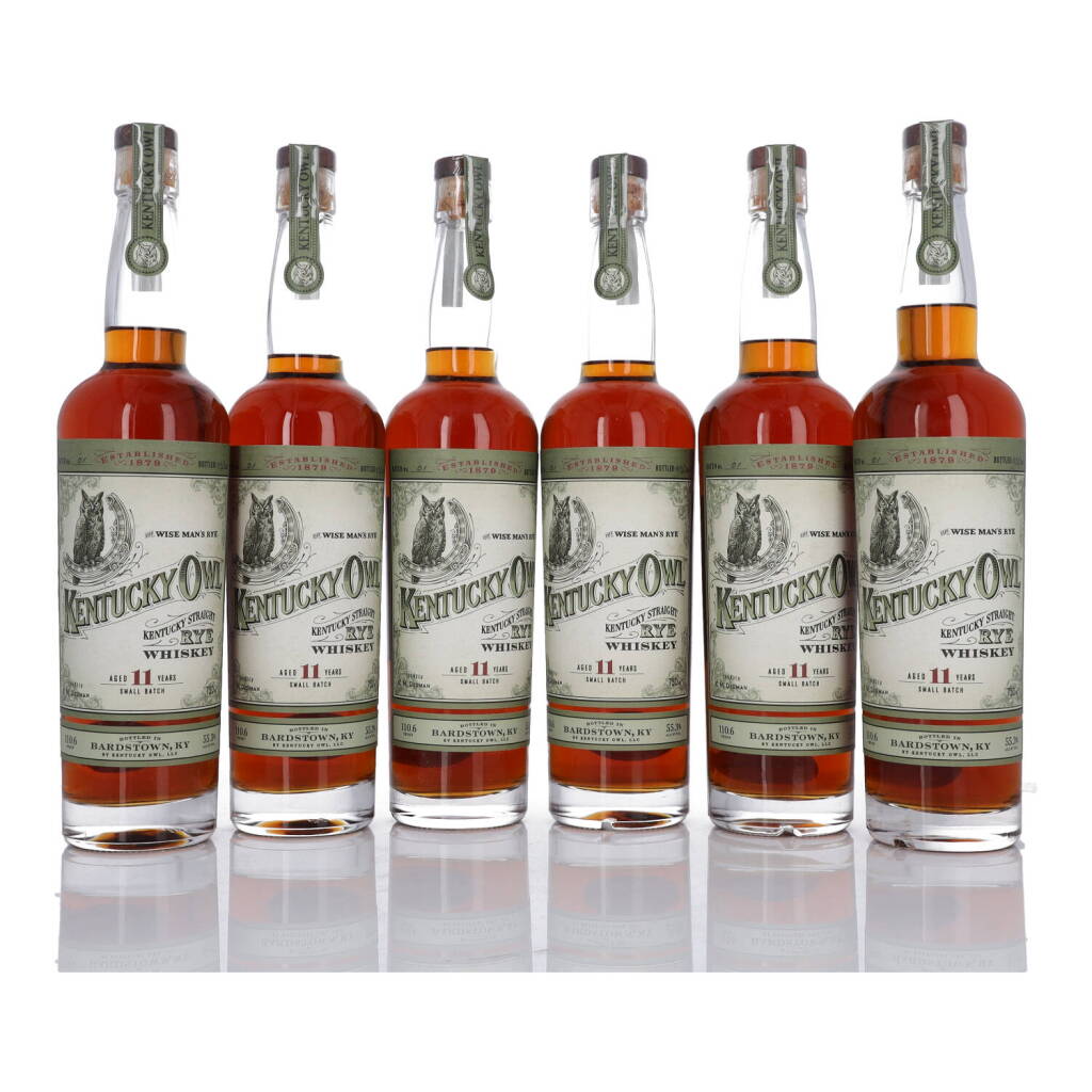 View full screen - View 1 of Lot 293. Kentucky Owl 11 Year Old Rye 110.6 Proof NV (6 BT 75cl).