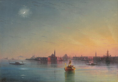 View full screen - View 1 of Lot 536. View of Venice at sunset.