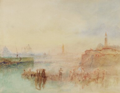 View full screen - View 1 of Lot 67. WILLIAM WARD | Venice: The Zitelle, Santa Maria della Salute, the Campanile and San Giorgio Maggiore from the Canale della Grazia, after Joseph Mallord William Turner, R.A..