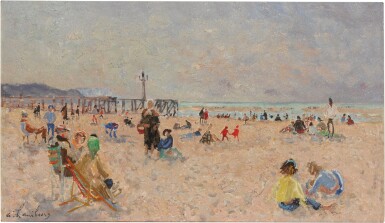 View full screen - View 1 of Lot 4. Beau temps sur la plage.