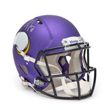View full screen - View 1 of Lot 3. Justin Jefferson Signed Minnesota Vikings Replica Helmet.