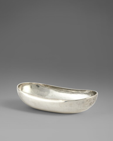 View full screen - View 1 of Lot 525. A Louis XIV Silver Small Boat-Form Hunting Cup, Maker's Mark IB, Probably Poitou, Circa 1710.