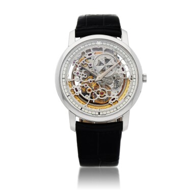 View full screen - View 1 of Lot 330. PATRIMONY, REF 43178/000G-9393 WHITE GOLD SKELETONIZED WRISTWATCH CIRCA 2011.