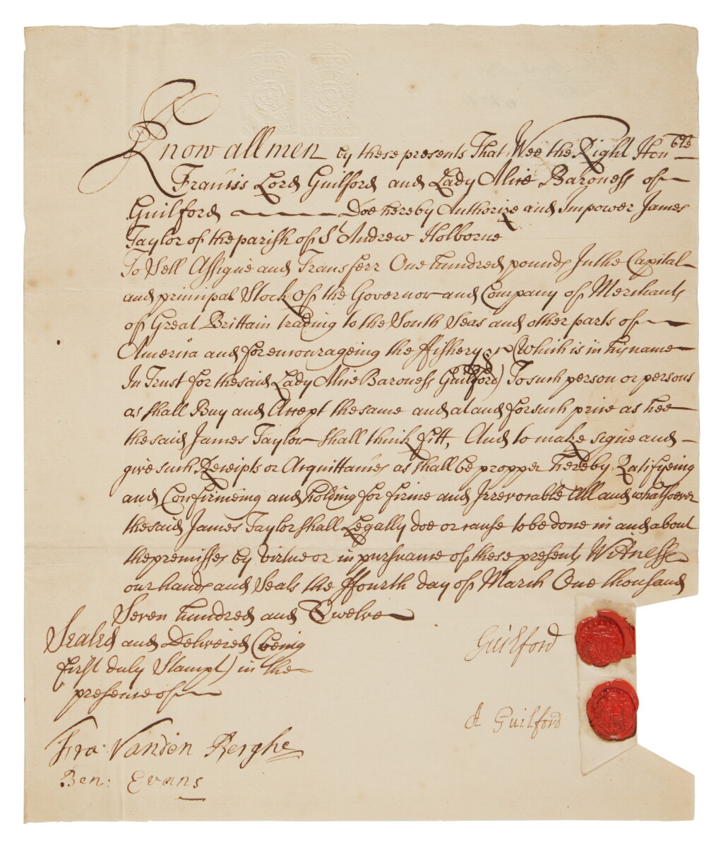 View full screen - View 1 of Lot 1233. (South Sea Bubble) | The world's first financial crash.