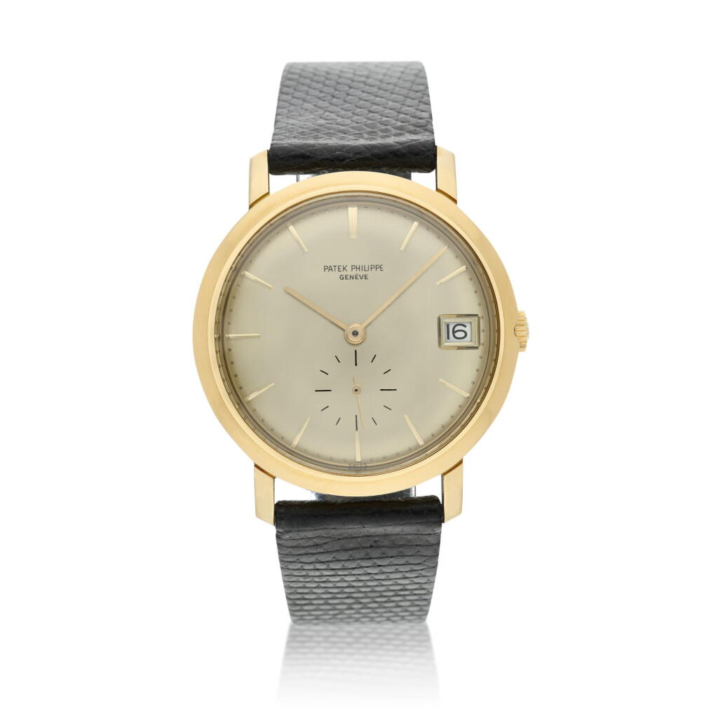 View full screen - View 1 of Lot 246. Reference 3445 A yellow gold automatic wristwatch with date, Made in 1972.