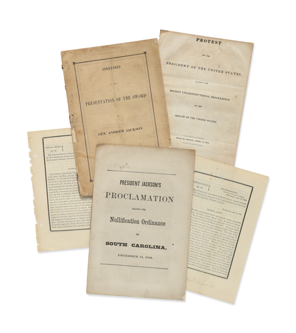 View full screen - View 1 of Lot 41. Jackson, Andrew | A collection of mostly ephemeral publications relating to Andrew Jackson's political career .