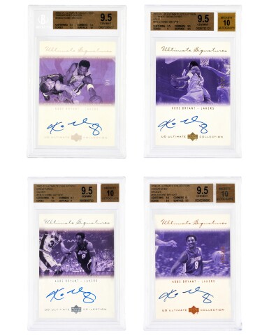 View full screen - View 1 of Lot 8. Set of 4 2000-01 Upper Deck Ultimate Collection Kobe Bryant Ultimate Signatures - All BGS 9.5/Autograph 10 | Includes a 1 of 1 | On-Card Autographs | First Year Ultimate Collection.
