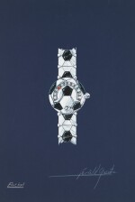 An original prototype design of a bracelet watch with accompanying NFT, Circa 1991