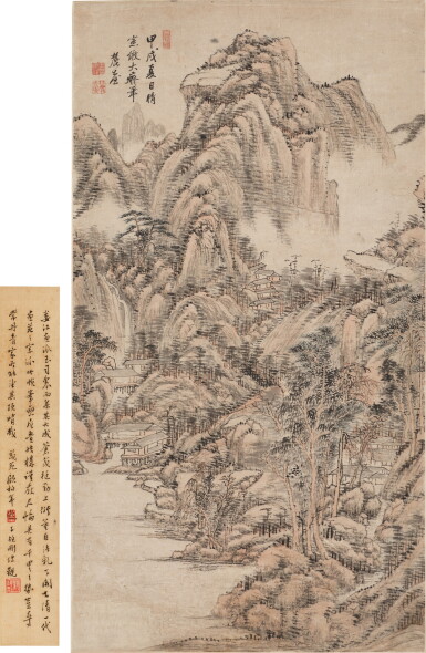 View full screen - View 1 of Lot 3095. 王原祁 倣大癡山水| Wang Yuanqi, Landscape after Huang Gongwang .