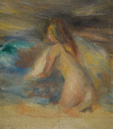 View full screen - View 1 of Lot 10. Nu dans un paysage, esquisse.