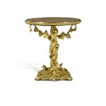 A Victorian Gilt Bronze Gueridon with Inset Red Marble Top, In the Manner of Thomas Johnson, 19th Century