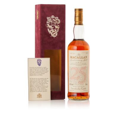 View full screen - View 1 of Lot 9277. The Macallan 25 Year Old Anniversary Malt Selected for Inverlochy Castle 43.0 abv 1968 (1 BT70).
