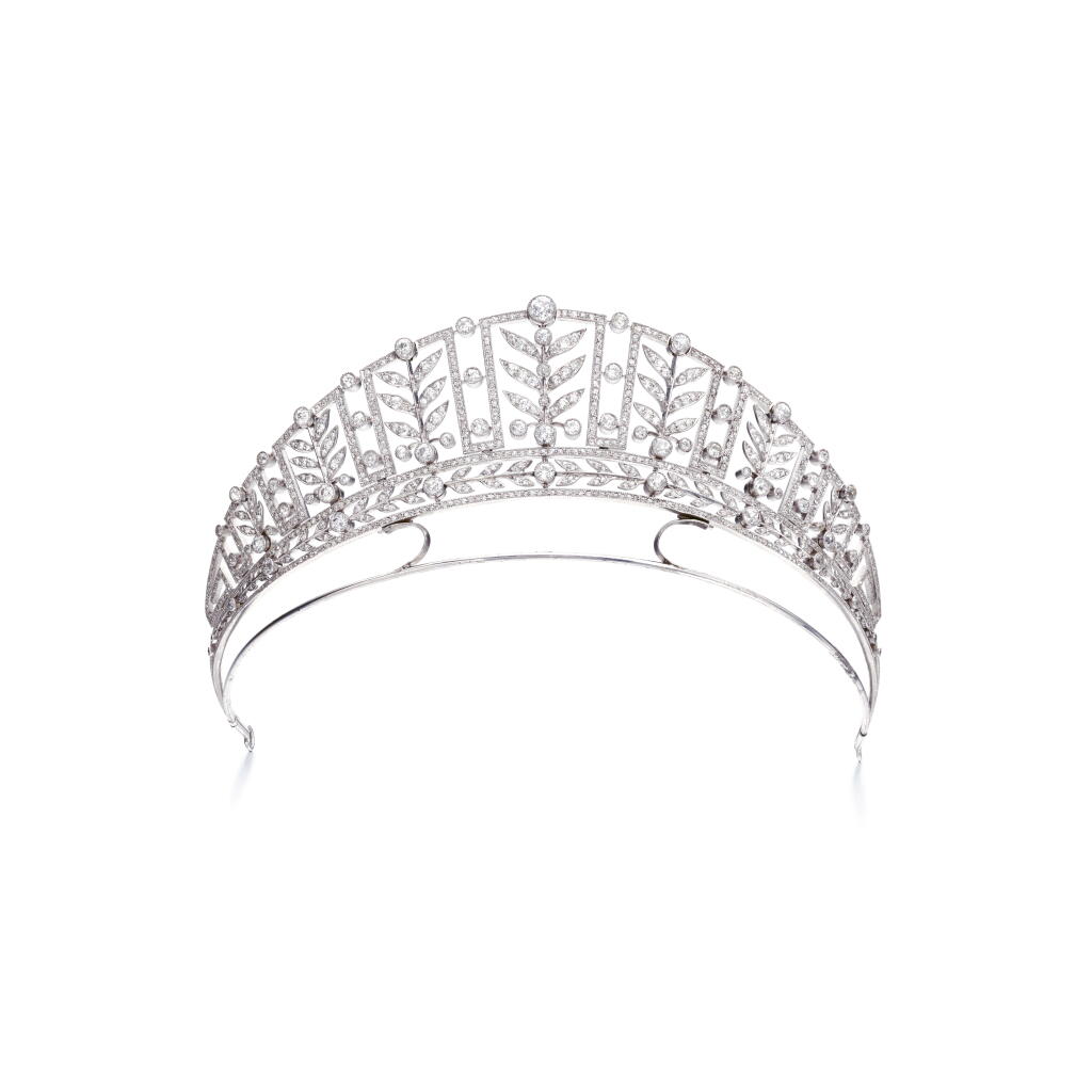 View full screen - View 1 of Lot 1173. Fine diamond tiara, circa 1910.