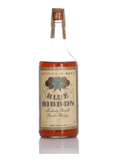 View full screen - View 1 of Lot 167. Blue Ribbon 4.5 Year Old Bottled in Bond 100 Proof 1940 (1 Bottle 4/5 Quart).