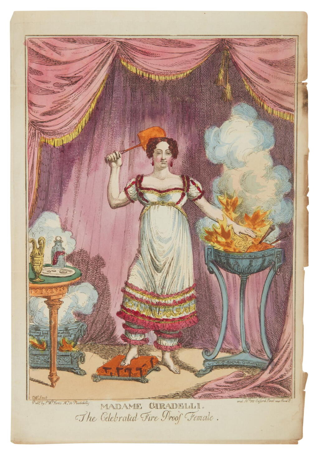 View full screen - View 1 of Lot 262. Madame Giradelli | The celebrated fireproof woman .