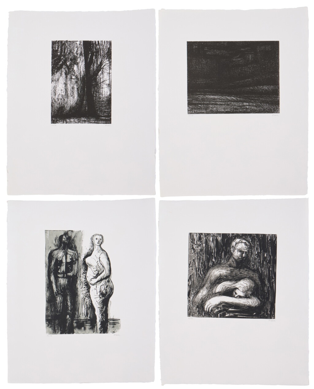 View full screen - View 1 of Lot 257. W.H. Auden, Auden Poems, Moore Lithographs (Cramer 243-265).
