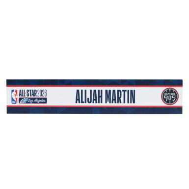 View full screen - View 1 of Lot 77. Alijah Martin ‘NBA All-Star Weekend’ Locker Room Nameplate .