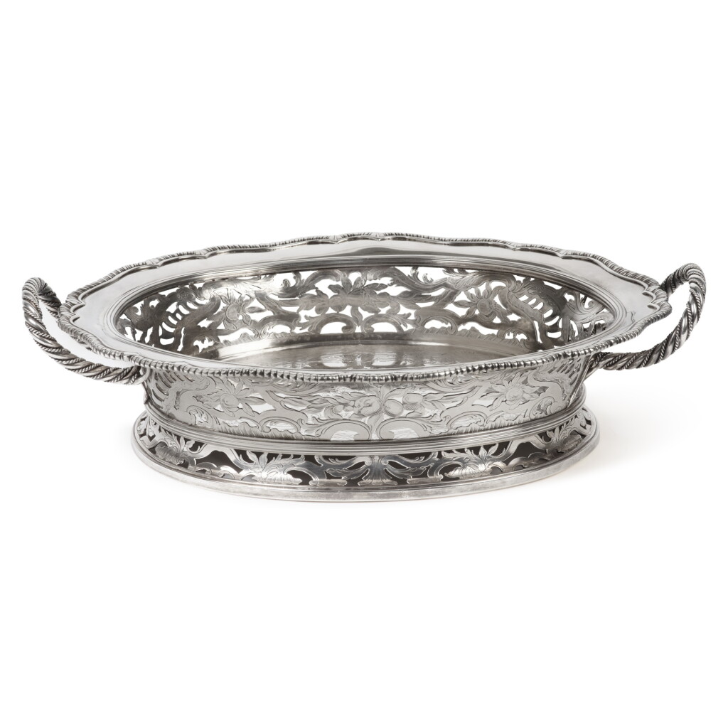 View full screen - View 1 of Lot 105. A George II Silver Two-Handled Basket, Paul Crespin, London, 1748.