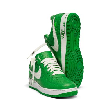 View full screen - View 1 of Lot 67. Louis Vuitton and Nike Air Force 1 Friends & Family Green | Size 13.