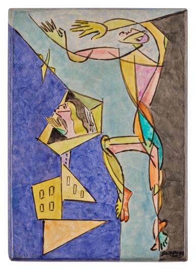 View full screen - View 1 of Lot 624. Homme dans la ville.