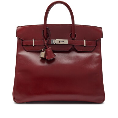 View full screen - View 1 of Lot 90. Vintage Rouge H Box HAC Haut à Courroies 32 Palladium Hardware, 2000.