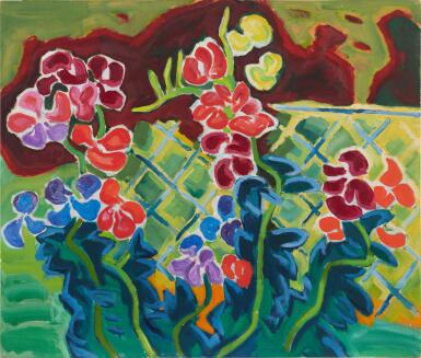 View full screen - View 1 of Lot 46. Wicken am Drahtzaun (Vetches by the wire fence).