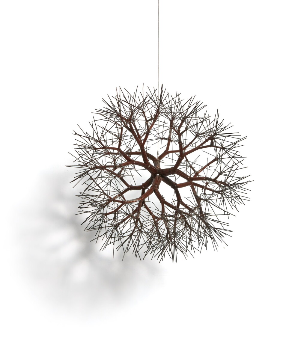 View full screen - View 1 of Lot 301. Untitled (S.653, Hanging Tied-Wire, Double-Sided, Center-Tied, Six-Branched Form Based on Nature).