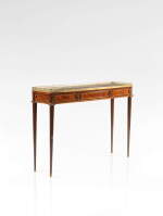 Console de la fin de l'époque Louis XVI en acajou et bronze vernis, vers 1785