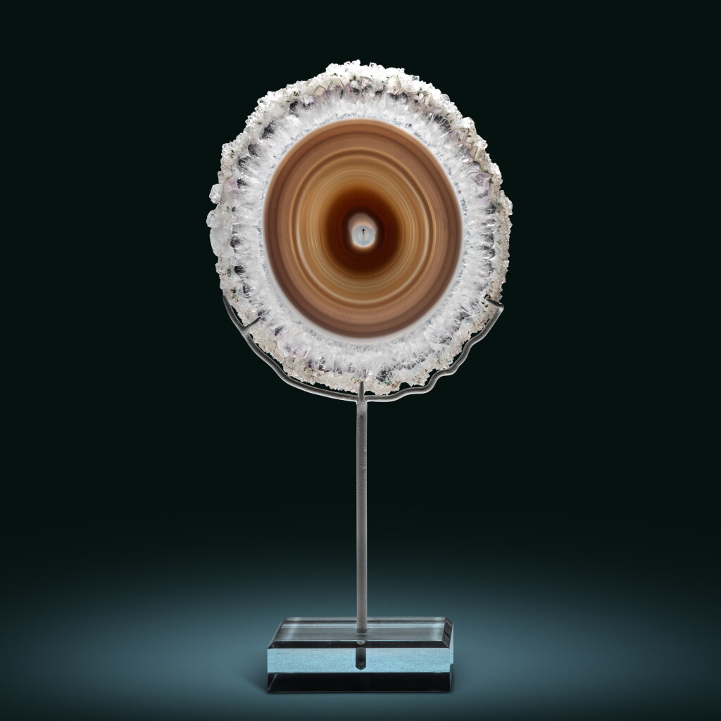 View full screen - View 1 of Lot 84. Quartz Stalactite Slice.