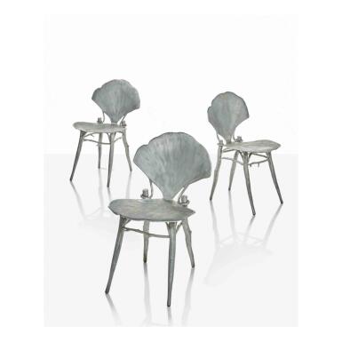 View full screen - View 1 of Lot 151. Set of Three "Ginkgo" Side Chairs.